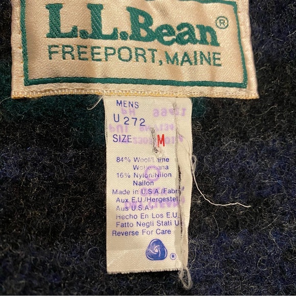 Vintage LLBean Jacket Women’s Medium Multi Colored Wool Blend Button Down Aztec - Picture 6 of 7